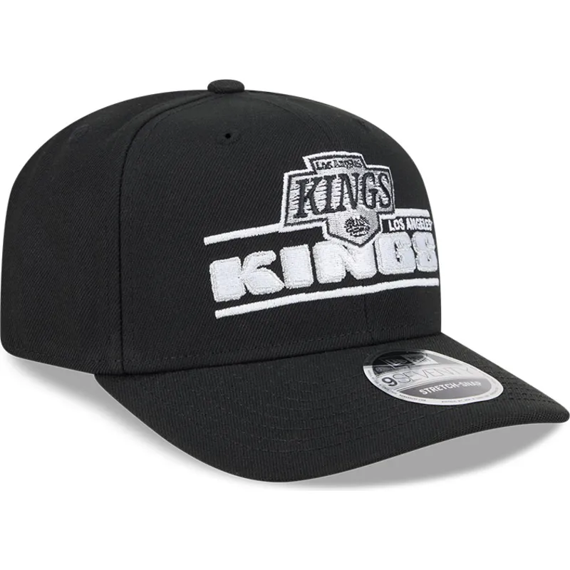 petten-gebogen-zwart-snapback-9seventy-stretch-snap-stated-van-los-angeles-kings-nhl-van-new-era