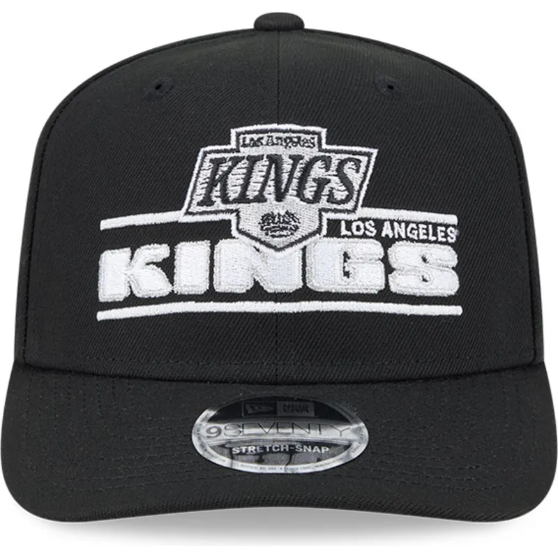 petten-gebogen-zwart-snapback-9seventy-stretch-snap-stated-van-los-angeles-kings-nhl-van-new-era