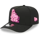 petten-gebogen-zwart-snapback-9fifty-a-frame-neon-van-los-angeles-dodgers-mlb-van-new-era