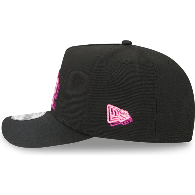 petten-gebogen-zwart-snapback-9fifty-a-frame-neon-van-los-angeles-dodgers-mlb-van-new-era