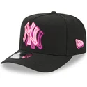 petten-gebogen-zwart-snapback-9fifty-a-frame-neon-van-new-york-yankees-mlb-van-new-era