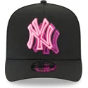 petten-gebogen-zwart-snapback-9fifty-a-frame-neon-van-new-york-yankees-mlb-van-new-era