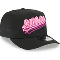 petten-gebogen-zwart-snapback-9fifty-a-frame-neon-van-oakland-athletics-mlb-van-new-era