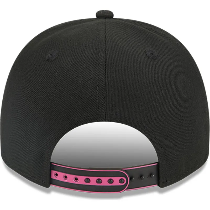 petten-gebogen-zwart-snapback-9fifty-a-frame-neon-van-oakland-athletics-mlb-van-new-era