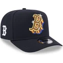 petten-gebogen-marineblauw-snapback-9fifty-a-frame-emblem-van-boston-red-sox-mlb-van-new-era