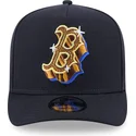 petten-gebogen-marineblauw-snapback-9fifty-a-frame-emblem-van-boston-red-sox-mlb-van-new-era
