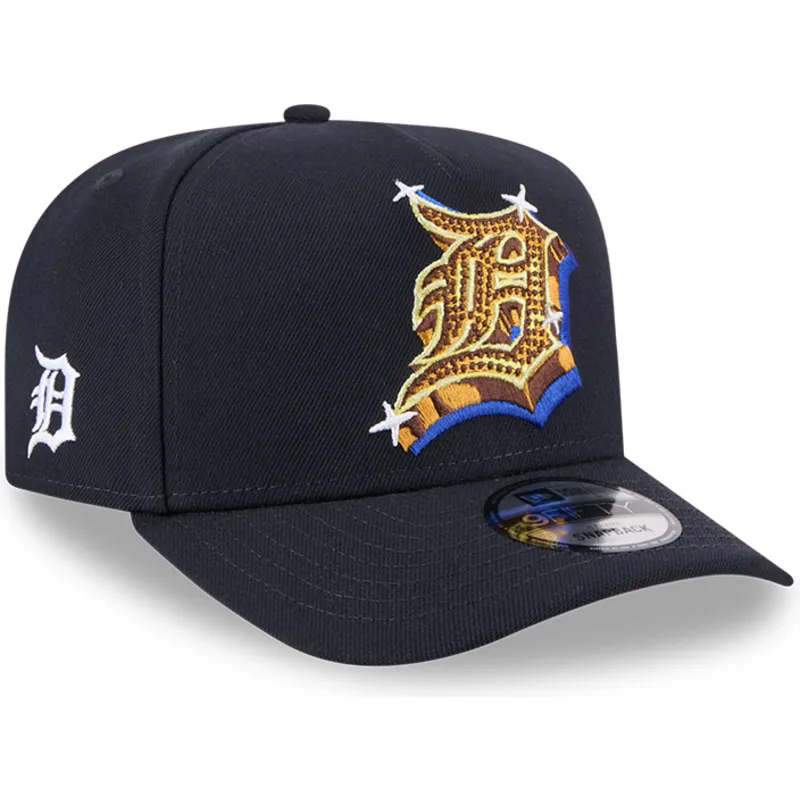 petten-gebogen-marineblauw-snapback-9fifty-a-frame-emblem-van-detroit-tigers-mlb-van-new-era