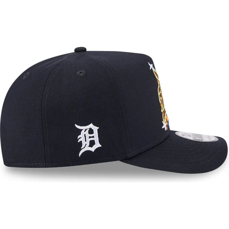 petten-gebogen-marineblauw-snapback-9fifty-a-frame-emblem-van-detroit-tigers-mlb-van-new-era
