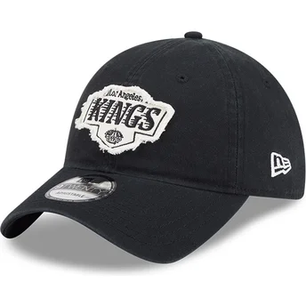 Petten gebogen zwart verstelbaar 9TWENTY Stamp van Los Angeles Kings NHL van New Era