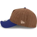 petten-gebogen-bruin-verstelbaar-9twenty-a-frame-wool-pinstripe-van-los-angeles-dodgers-mlb-van-new-era