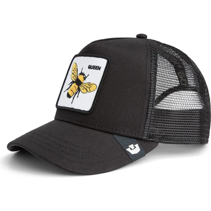 petten-gebogen-zwart-snapback-queen-bee-the-farm-van-goorin-bros