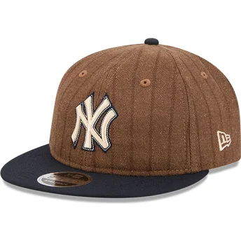 Petten plat bruin verstelbaar 9FIFTY Retro Crown Wool Pinstripe van New York Yankees MLB van New Era