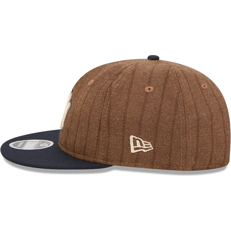 petten-plat-bruin-verstelbaar-9fifty-retro-crown-wool-pinstripe-van-new-york-yankees-mlb-van-new-era