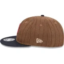 petten-plat-bruin-verstelbaar-9fifty-retro-crown-wool-pinstripe-van-boston-red-sox-mlb-van-new-era