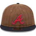 petten-plat-bruin-verstelbaar-9fifty-retro-crown-wool-pinstripe-van-atlanta-braves-mlb-van-new-era