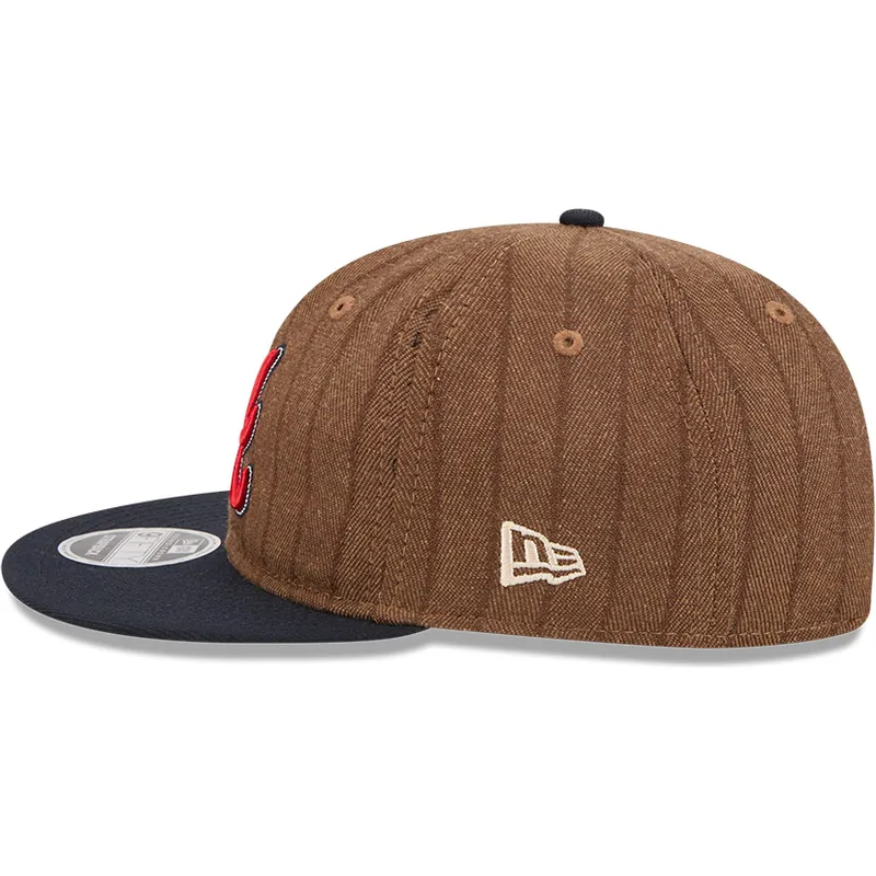 petten-plat-bruin-verstelbaar-9fifty-retro-crown-wool-pinstripe-van-atlanta-braves-mlb-van-new-era petten-plat-bruin-verstelbaar-9fifty-retro-crown-wool-pinstripe-van-atlanta-braves-mlb-van-new-era