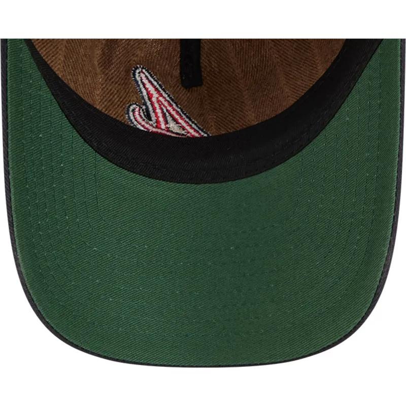 petten-gebogen-bruin-verstelbaar-9twenty-a-frame-wool-pinstripe-van-atlanta-braves-mlb-van-new-era