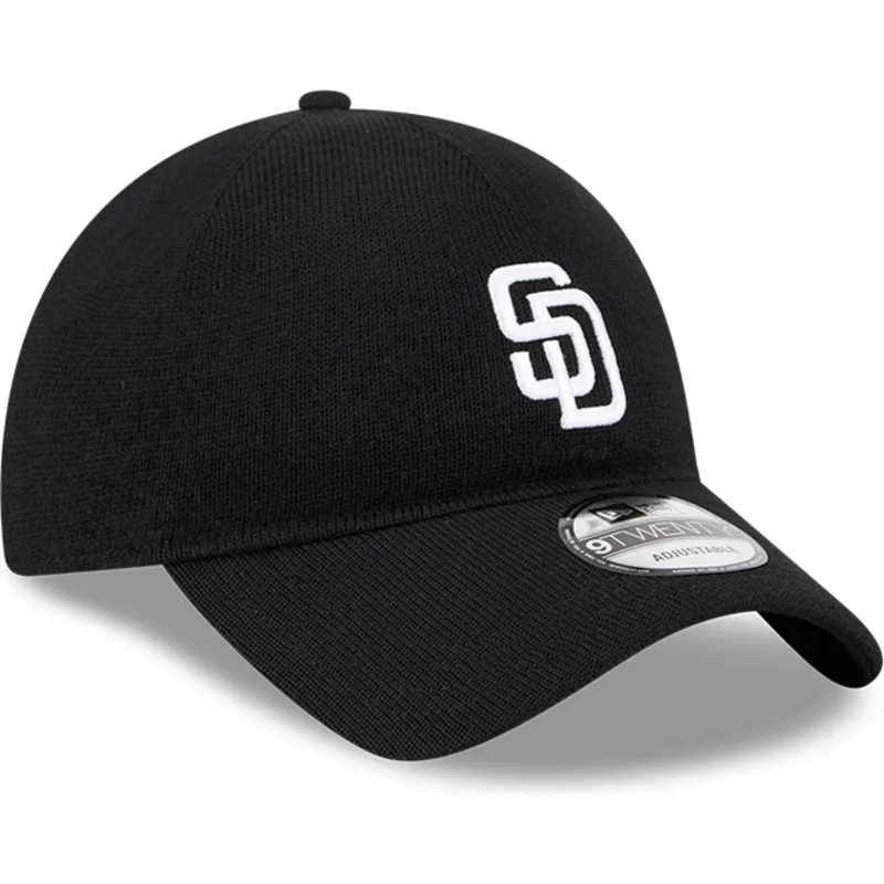 petten-gebogen-zwart-verstelbaar-9twenty-merino-wool-van-san-diego-padres-mlb-van-new-era