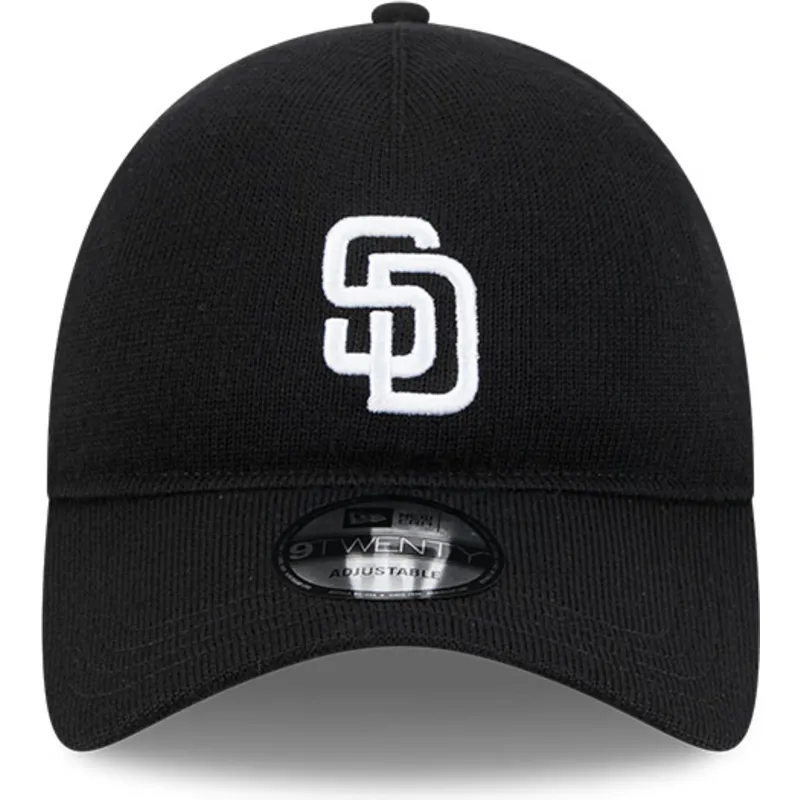 petten-gebogen-zwart-verstelbaar-9twenty-merino-wool-van-san-diego-padres-mlb-van-new-era