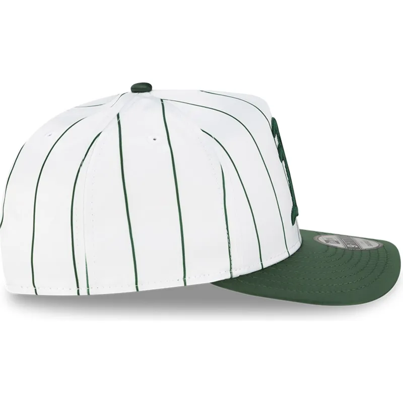 petten-gebogen-wit-snapback-9fifty-a-frame-satin-pinstripe-van-oakland-athletics-mlb-van-new-era