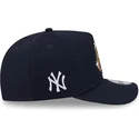 petten-gebogen-marineblauw-snapback-9fifty-a-frame-emblem-van-new-york-yankees-mlb-van-new-era