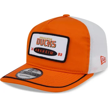 Petten gebogen oranje snapback 19TWENTY Embroidered Patch van Anaheim Ducks NHL van New Era