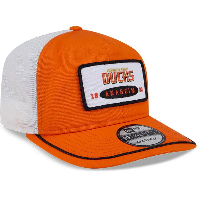 petten-gebogen-oranje-snapback-19twenty-embroidered-patch-van-anaheim-ducks-nhl-van-new-era