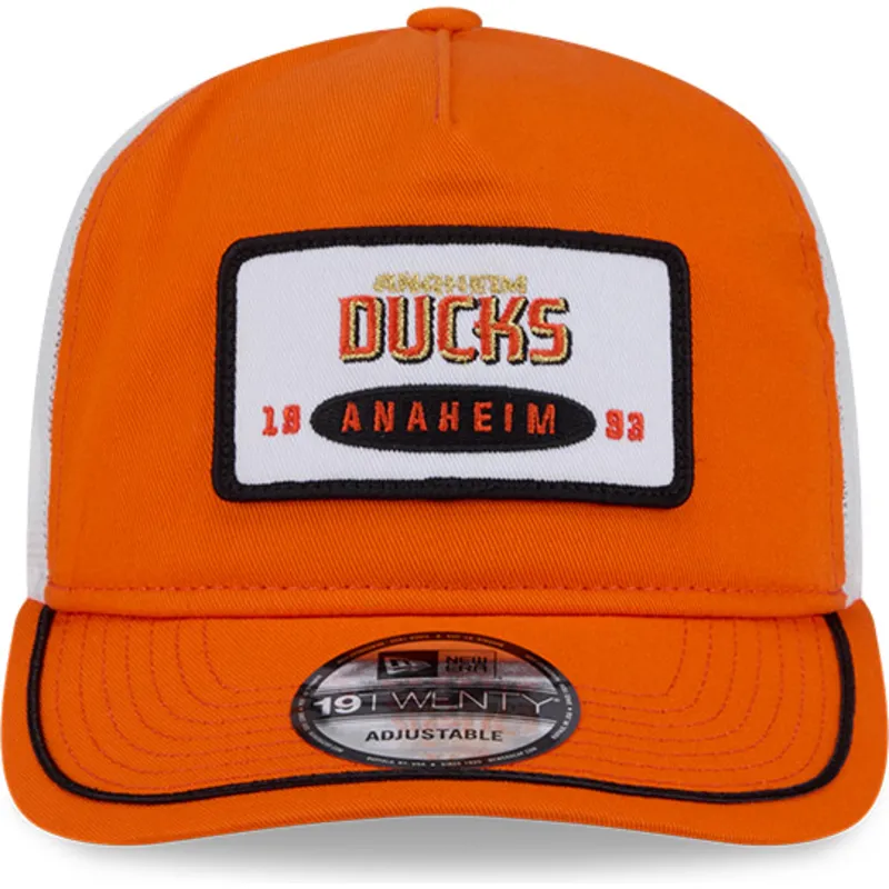 petten-gebogen-oranje-snapback-19twenty-embroidered-patch-van-anaheim-ducks-nhl-van-new-era