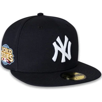 Petten plat marineblauw fitted 59FIFTY World Series 2009 Side Patch van New York Yankees MLB van New Era