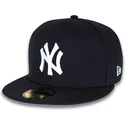 petten-plat-marineblauw-fitted-59fifty-world-series-2009-side-patch-van-new-york-yankees-mlb-van-new-era