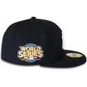 petten-plat-marineblauw-fitted-59fifty-world-series-2009-side-patch-van-new-york-yankees-mlb-van-new-era