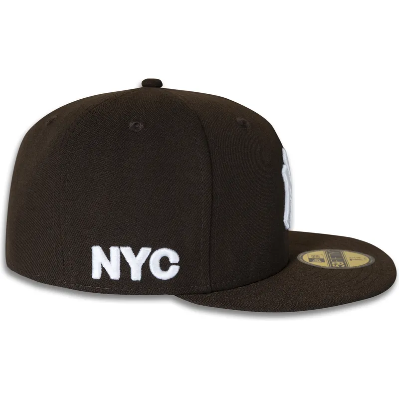 petten-plat-bruin-fitted-59fifty-nyc-side-van-new-york-yankees-mlb-van-new-era petten-plat-bruin-fitted-59fifty-nyc-side-van-new-york-yankees-mlb-van-new-era
