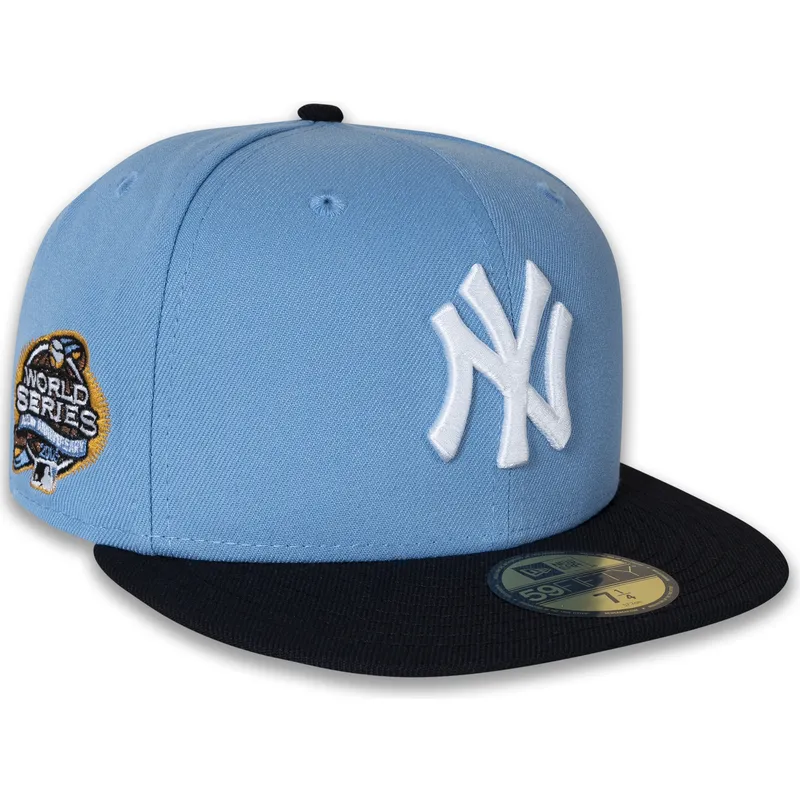 petten-plat-blauw-fitted-59fifty-world-series-2003-side-patch-van-new-york-yankees-mlb-van-new-era petten-plat-blauw-fitted-59fifty-world-series-2003-side-patch-van-new-york-yankees-mlb-van-new-era