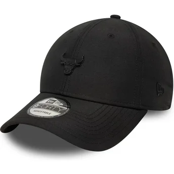 Petten gebogen zwart verstelbaar 9FORTY Pin van Chicago Bulls NBA van New Era