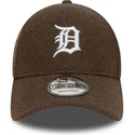 petten-gebogen-bruin-snapback-9forty-melton-wool-van-detroit-tigers-mlb-van-new-era