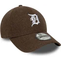 petten-gebogen-bruin-snapback-9forty-melton-wool-van-detroit-tigers-mlb-van-new-era
