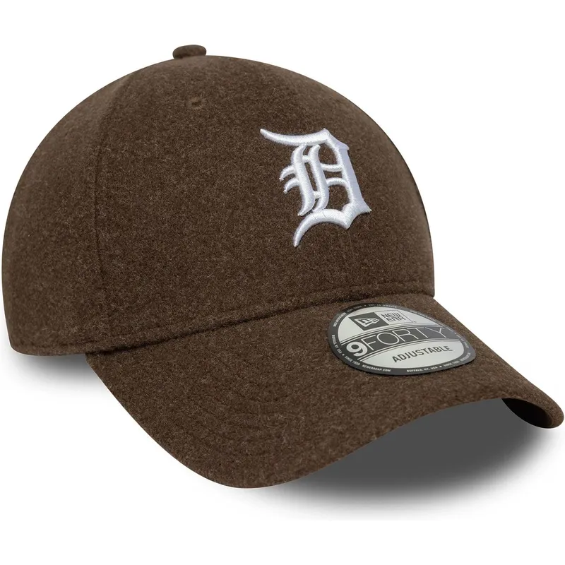 petten-gebogen-bruin-snapback-9forty-melton-wool-van-detroit-tigers-mlb-van-new-era