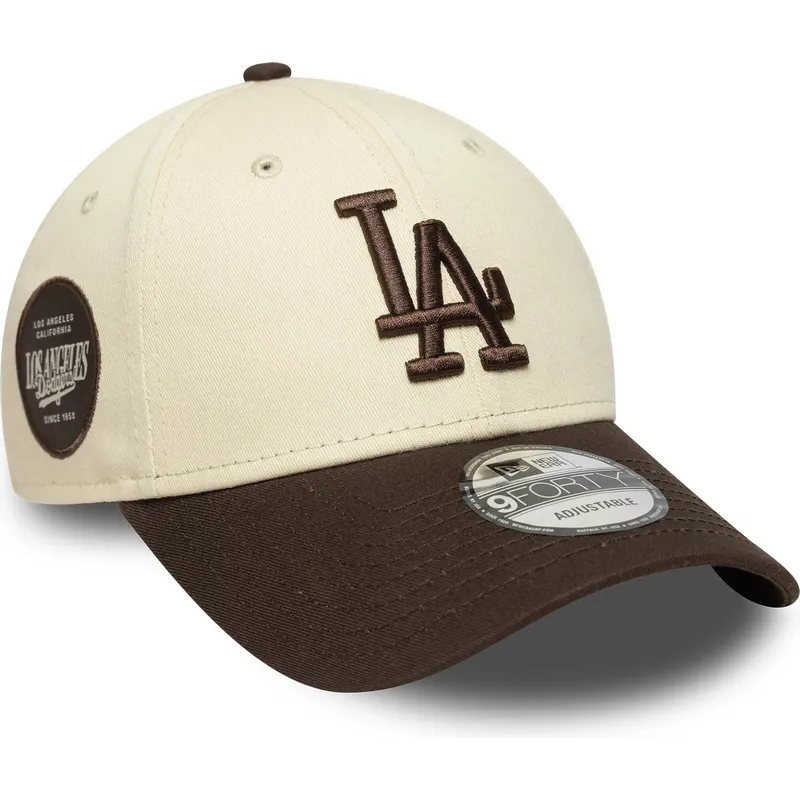 petten-gebogen-bruin-verstelbaar-9forty-side-patch-van-los-angeles-dodgers-mlb-van-new-era petten-gebogen-bruin-verstelbaar-9forty-side-patch-van-los-angeles-dodgers-mlb-van-new-era