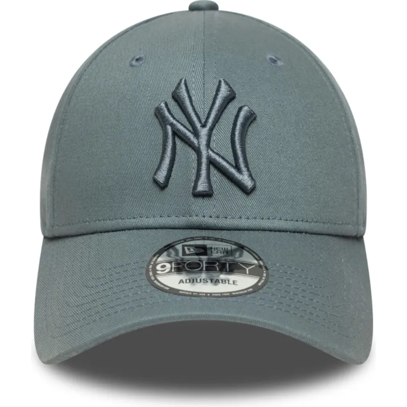 petten-gebogen-grijs-verstelbaar-9forty-league-essential-van-new-york-yankees-mlb-van-new-era