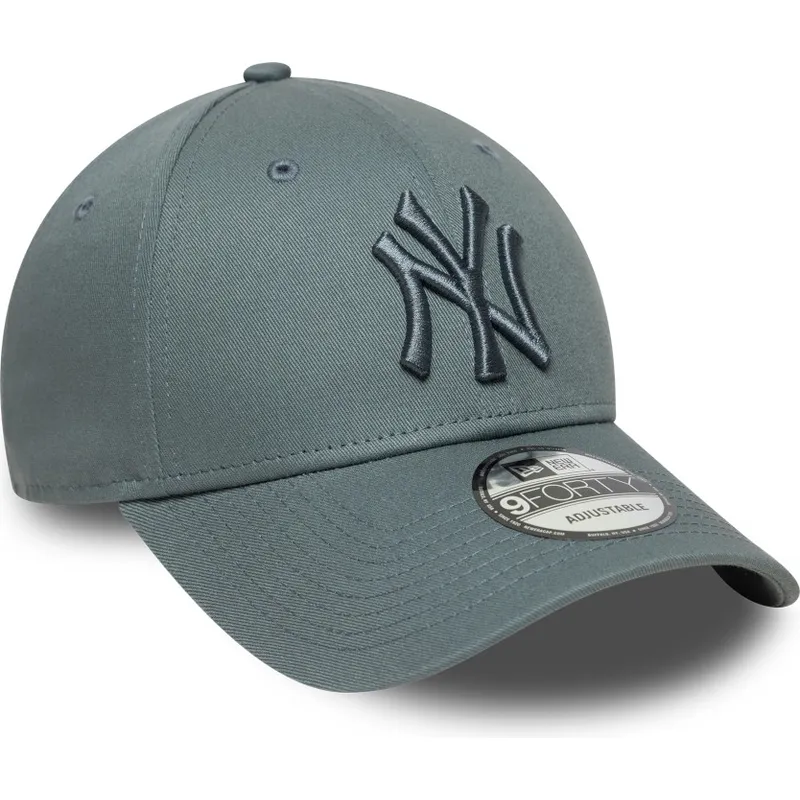 petten-gebogen-grijs-verstelbaar-9forty-league-essential-van-new-york-yankees-mlb-van-new-era