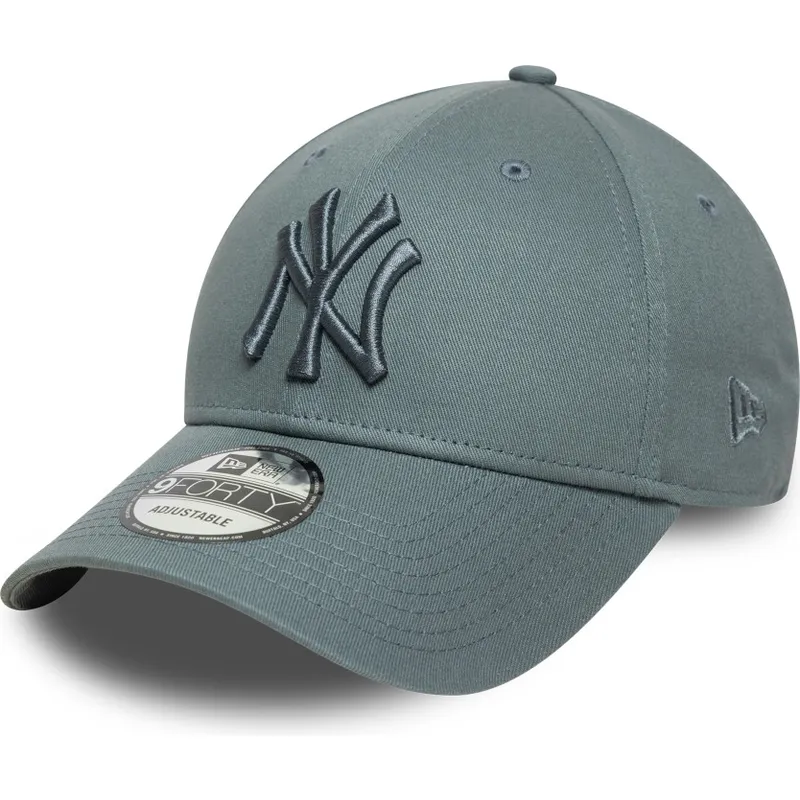 petten-gebogen-grijs-verstelbaar-9forty-league-essential-van-new-york-yankees-mlb-van-new-era