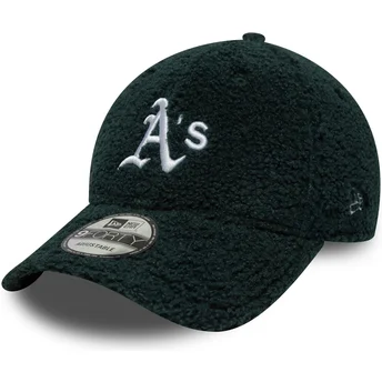 Petten gebogen groen verstelbaar 9FORTY Winter Borg van Oakland Athletics MLB van New Era