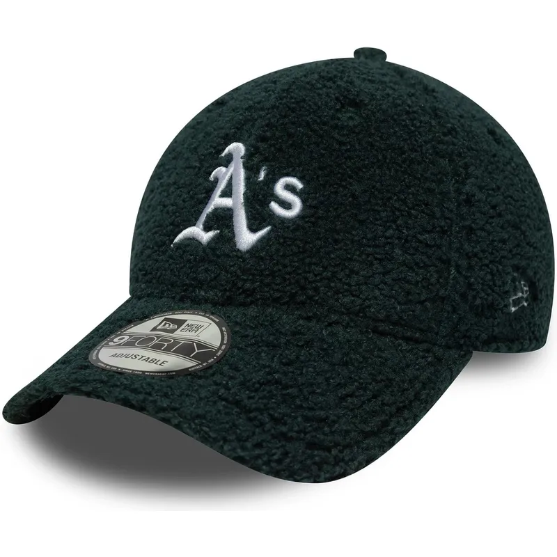 petten-gebogen-groen-verstelbaar-9forty-winter-borg-van-oakland-athletics-mlb-van-new-era