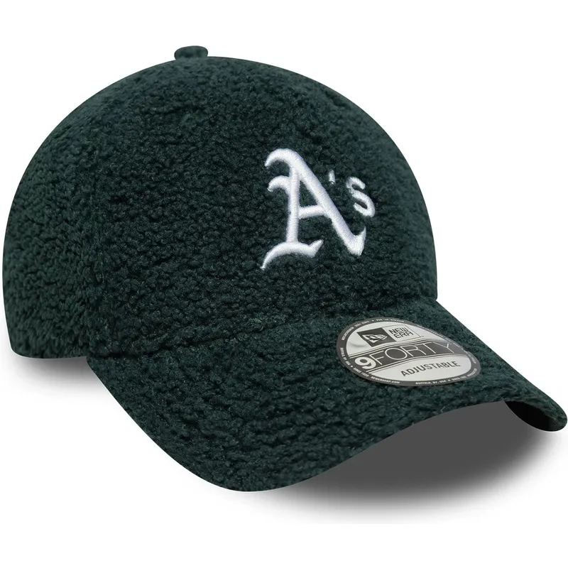 petten-gebogen-groen-verstelbaar-9forty-winter-borg-van-oakland-athletics-mlb-van-new-era