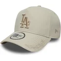 petten-gebogen-beige-snapback-9forty-e-frame-tonal-icon-van-los-angeles-dodgers-mlb-van-new-era