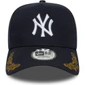 petten-gebogen-marineblauw-snapback-9forty-e-frame-tonal-icon-van-new-york-yankees-mlb-van-new-era