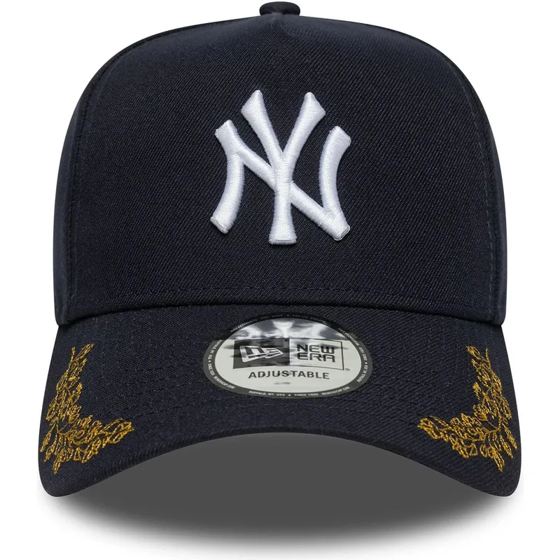 petten-gebogen-marineblauw-snapback-9forty-e-frame-tonal-icon-van-new-york-yankees-mlb-van-new-era