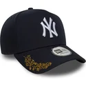 petten-gebogen-marineblauw-snapback-9forty-e-frame-tonal-icon-van-new-york-yankees-mlb-van-new-era