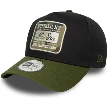 Petten gebogen meerkleurig snapback 9FORTY E Frame Camo Patch van New Era