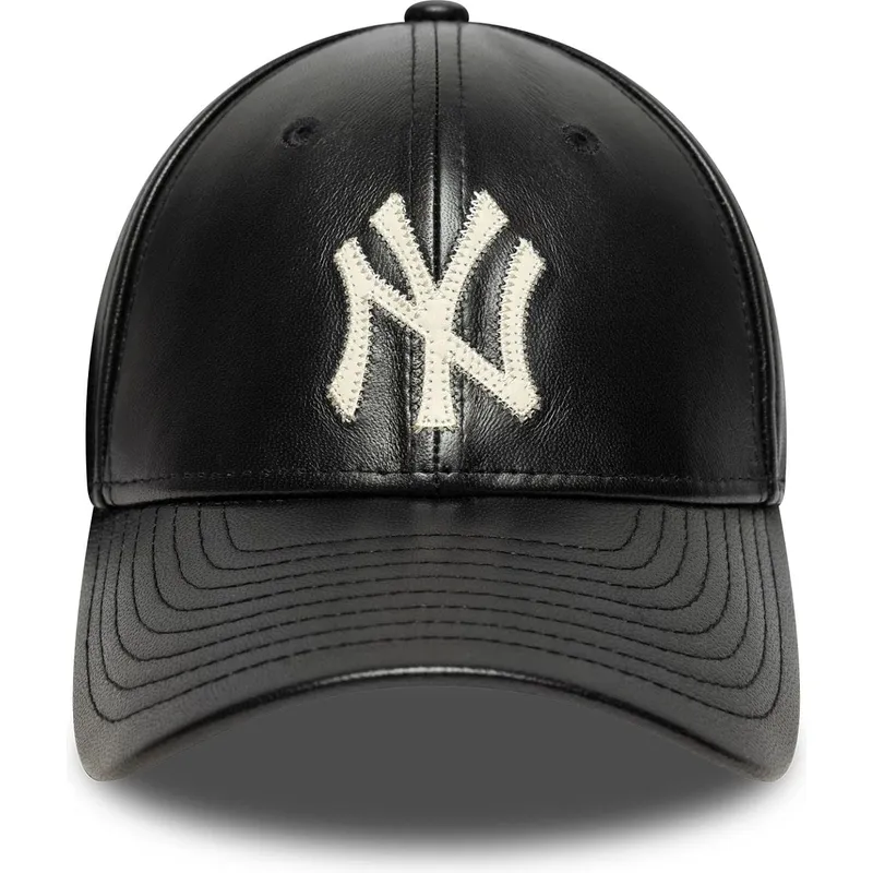 petten-gebogen-zwart-verstelbaar-9forty-m-crown-img-leather-van-new-york-yankees-mlb-van-new-era